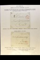 1790-1871 UNPAID INLAND MAIL. An Interesting Postal History Collection Of Stampless ENTIRE LETTERS Nicely Written... - Autres & Non Classés