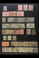 LOCAL POSTS STAMPS 1891-1900 USED ACCUMULATION Presented On A Stock Page. Includes FEZ A MEKNES 1897 Perf... - Sonstige & Ohne Zuordnung