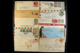 1900's To 1950's COMMERCIAL COVERS Interesting Accumulation, Includes A Few Cards And Fronts. Note Useful Flown... - Mexico