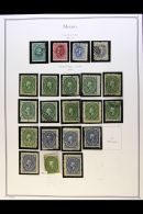 1874-85 PERFORATED ISSUES A Delightful & Extensive Mint & Used Collection Presented In Mounts On Printed... - Mexico