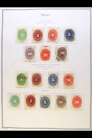 1866-1894 NUMERALS COLLECTION We See An Attractive & Valuable Mint & Used Collection Presented On Printed... - Mexique