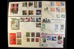 1953-70s QEII COVERS & CARDS ACCUMULATION A Most Interesting Hoard In A Box File. Includes A Plethora Of First... - Malta (...-1964)