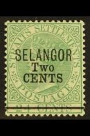 SELANGOR 1891 2c On 24c Green, SG 46, Superb Mint. Scarce Stamp. For More Images, Please Visit... - Other & Unclassified