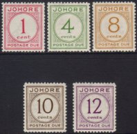 JOHORE POSTAGE DUE 1938 Complete Set, SG D1/5, Very Fine Mint (5 Stamps) For More Images, Please Visit... - Altri & Non Classificati