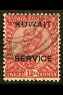 OFFICIAL 1929-33 12a Claret, SG O22, Very Fine Used. For More Images, Please Visit... - Koweït