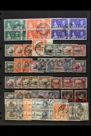 1937-1949 USED COLLECTION On A Stock Page, Inc 1938-54 Most Vals To 10s (x3, All Three Perf Types) & £1... - Vide