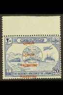 PALESTINIAN OCC 1949 20m Blue UPU With OVERPRINT DOUBLE Variety, SG P33c, Fresh Never Hinged Mint. For More... - Jordan