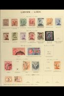 LIBYA 1912 - 1922 Mint And Used Collection With 1912 Overprints Including 15c Grey Unused, 5L Blue And Rose Used,... - Other & Unclassified