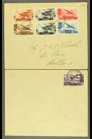 GENERAL ISSUES 1933 50th Anniv Of Eritrea, Complete Air Set, Sass S15, Used On 2 Untravelled Covers. For More... - Andere & Zonder Classificatie