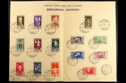 DODECANESE ISLANDS 1938 Augustus Bimillenary Overprints Complete Postage & Air Sets (SG 186/95 & 196/200,... - Otros & Sin Clasificación