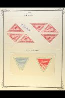 ROCKET MAIL 1934-1965 Interesting Group Of Local Rocket Flight Labels On Pages, Inc 1934 Trieste 5L & 7.70L... - Ohne Zuordnung