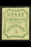 PARMA 1859 5c Blue-green Shade, Sass 12, Very Fine And Fresh Mint Without Gum, Well Centered And Good Colour. Cat... - Unclassified