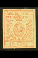 PARMA 1857 15c Vermilion, Sass 9, Superb Mint Og With Good Even Margins All Round. Lovely Fresh Stamp. Cat... - Non Classés