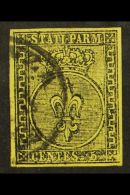 PARMA 1852 5c Black On Yellow, Sass 1a, Very Fine Used, Four Good Margins, Neat Cds Cancel. Cat €250... - Unclassified