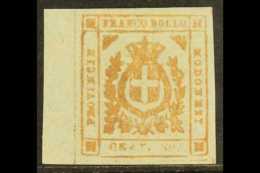MODENA 1859 80c Orange-brown, Sass 18, Superb Very Lightly Hinged Mint  With Four Large To Huge Margins, And... - Unclassified