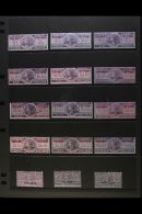 REVENUE STAMPS CHANCERY FEE FUND 1867 Sixteen Different Values To 14s (between Barefoot 7 And 26), Plus 18687... - Sonstige & Ohne Zuordnung