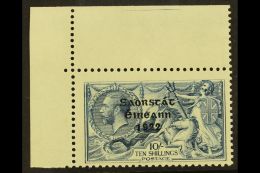 1922-23 10s Dull Grey-blue Seahorses With "Saorstat" Overprint (SG 66) With MAJOR RE-ENTRY (position R. 1/1)... - Otros & Sin Clasificación