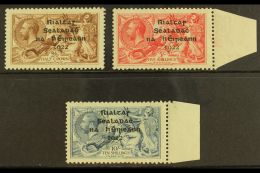 1922 Seahorses With Dollard Overprints Complete Set, SG 17/21, Fine Mint, 5s On 'pseudo-laid' Paper, 10s A Few... - Autres & Non Classés