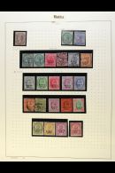 NABHA 1885-1937 COLLECTION In Hingeless Mounts On Leaves, Mint & Used, Inc 1885 1a SG 2 Mint, 1903-09 Set (ex... - Other & Unclassified