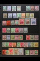 GWALIOR 1885-1911 MINT COLLECTION On A Stock Page. An All Different Collection With QV 1885 Red Opt'd Range To 1r,... - Other & Unclassified