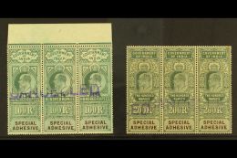 REVENUES - SPECIAL ADHESIVE 1903 100r And 200r Green And Brown King Edward VII Tall Key Types, Barefoot 76/77,... - Otros & Sin Clasificación