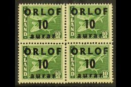 REVENUE STAMPS 1943 Vacation Savings Stamps - "ORLOF" Overprint 10aur On 10aur Green Codfish - A Never Hinged Mint... - Otros & Sin Clasificación