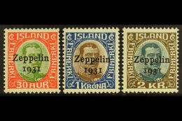 1931 Air "Zeppelin" Overprints Complete Set (SG 179/81, Facit 162/64, Michel 147/49), Fine Never Hinged Mint,... - Other & Unclassified