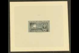 1943 IMPERF DIE PROOF For The 1.25g Air Admiral Killick Issue (SG 365, Scott C23) Printed In Black On Thick Paper,... - Haiti