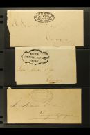 EARLY OFFICIAL GOVERNMENT STAMPLESS COVERS A Circa 1800 To 1850 Group Of Undated "fold Over" Type Envelope Covers,... - Guatemala