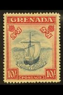 1938 10s Steel Blue And Bright Carmine, Narrow Printing, SG 163a, Very Fine And Fresh Mint. For More Images,... - Grenade (...-1974)