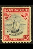 1938 10s Slate Blue And Bright Carmine, Narrow Printing, SG 163b, Very Fine And Fresh Mint. For More Images,... - Granada (...-1974)