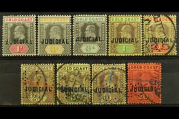 REVENUE STAMPS JUDICIAL 1903 Set To 20s, Barefoot 11/19, The 1d To 1s Mint, Rest Used. (9 Stamps) For More Images,... - Gold Coast (...-1957)