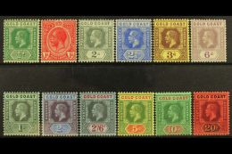 1913-21 Complete Set, SG 71/84, Fine Mint, Fresh. (12 Stamps) For More Images, Please Visit... - Costa D'Oro (...-1957)