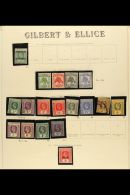 1911-74 MINT & USED COLLECTION. Inc 1911 KEVII Opt'd ½d Mint & Pine Set, 1912-24 Mostly Mint Set To... - Gilbert- En Ellice-eilanden (...-1979)