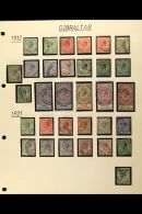 1912-1935 USED COLLECTION With Shades In Hingeless Mounts On Leaves, Inc 1912-24 Set To 8s (x2), 1921-27 Set To... - Gibraltar