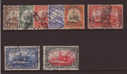 SOUTH WEST AFRICA 1906-15 "Yacht" Set With Wmk, Mi. 24/32, Superb Cds Used, 5m Signed Steuer. (8 Stamps) For More... - Other & Unclassified