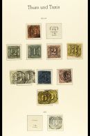 THURN & TAXIS 1852 -1867 Mint And Used Collection On Printed Album Pages With 1852 Vals To 9k Used, 1859... - Otros & Sin Clasificación