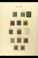 HANOVER 1850-65 USED COLLECTION On Printed Pages With 1850 1gr, 1851 Set Complete (1/30th Just Shaved To Bottom Of... - Other & Unclassified