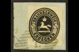 BRUNSWICK 1865 1/3gr Black, Mi 17, SG 28, Very Fine Used On Piece, Clear "7" In Diamond Cancel. For More Images,... - Sonstige & Ohne Zuordnung