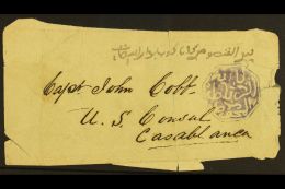 MOROCCO 1892 CHERIFIENNE POST. Flimsy Cover Front To Casablanca Bearing Violet Rabat Octagonal Cachet, Maury 19.... - Andere & Zonder Classificatie