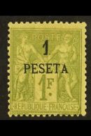MOROCCO 1891 1p On 1fr Olive, Yv 8, Very Fine And Fresh Mint. For More Images, Please Visit... - Sonstige & Ohne Zuordnung