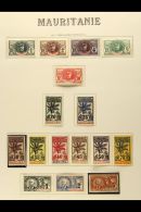 MAURITANIE 1906-1944 COMPLETE VERY FINE MINT Collection On Yvert Printed Leaves. All The Postage Issues (Yvert... - Sonstige & Ohne Zuordnung