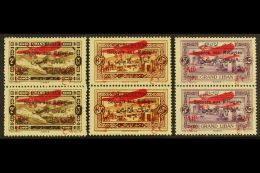 LEBANON 1926 2p+1p Sepia, 3p+2p Brown & 5p+3p Violet Air Refugees Overprints (Yvert 17/19, SG 91/93), Fine... - Autres & Non Classés