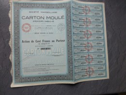 LYON, Société Marseillaise De Carton Moulé, Procédé Emballo, Action De 100 F Catégorie O  ; Ref ACT C - Non Classificati