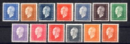 1944 - 1945 FRANCE MARIANNE DEFINITIVES MICHEL: 709-716, 718, 720, 723-724, 727 MNH ** - 1944-45 Marianne De Dulac