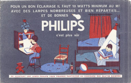 PHILIPS -POUR UN BON ECLAIRAGE IL FAUT 10 WATTS MINIMUM AU M2 AVEC.......BONNES PHILIPS" - Elektrizität & Gas