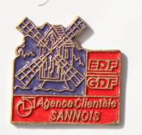 Pin's  EDF GDF - Agence Clientèle De SANNOIS (95) - Moulin à Vent - F736 - EDF GDF