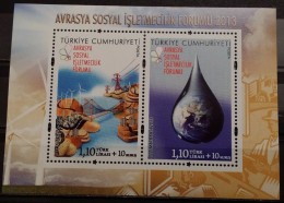 Turkey, 2013,  Eurasia Social Business Forum , S/S (MNH) - Unused Stamps