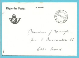 Brief REGIE DES POSTES Met Stempel SCHAERBEEK / SCHAARBEEK 2G - Franquicia