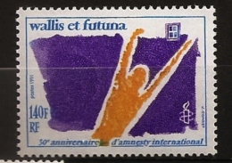 Wallis & Futuna 1991 N° 417 ** V De La Victoire, Amnesty International, ONG, Droits De L'homme, Liberté, Loi, Procès ONU - Ungebraucht